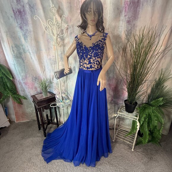 📌Sherri Hill Showstopper Royal Blue Prom- Pageant - Formal - Military Ball Gown